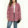 thumbnail image 4 of KIHOUT Women's Printed Cardigan Starry Pattern Pocket Design Relaxed Comfortable Fit, 4 of 5