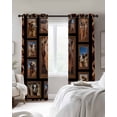 thumbnail image 2 of Desert Camels Blackout Curtains for Bedroom - 84 Inch Long Light Blocking 2 Panels Set, Brown Wildlife Farmhouse Animals Rustic Thermal Insulated Living Room Drapes Grommet Window Curtains 52"x84", 2 of 8