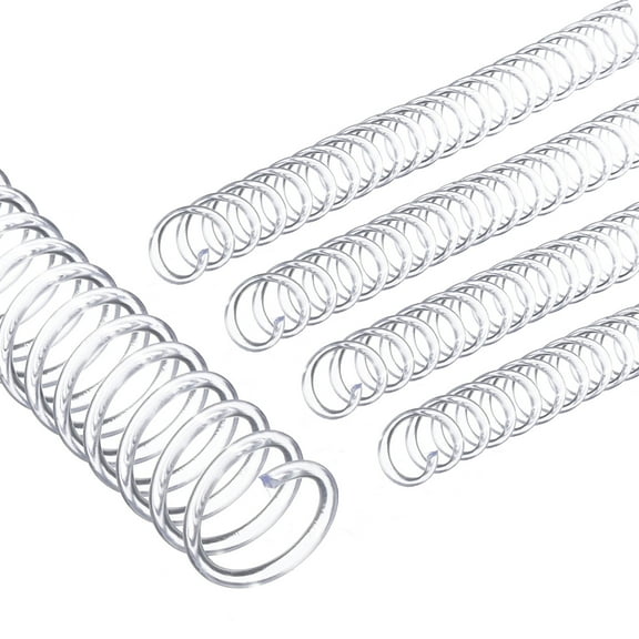 Uxcell 20mm(3/4") Plastic Spiral Binding Coils, 20 Pcs Binding Spirals 170 Sheet Capacity, Transparent