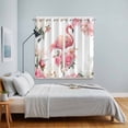 thumbnail image 5 of Curtains 63 Inch Length 2 Panels, Pink Flamingo Grommets Window Treatment Curtain, Watercolor Flowers Spring Floral Thermal Curtains Drapes for Living Room/Bathroom, 5 of 9