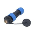 thumbnail image 1 of Waterproof Wire Plug, High Temperature Resistant Aviation Power Connector  Insulation AC250V 5A IP68 Protection Copper Contacts  For Electronic Equipments 8 Pin,9 Pin,10 Pin,12, 1 of 8