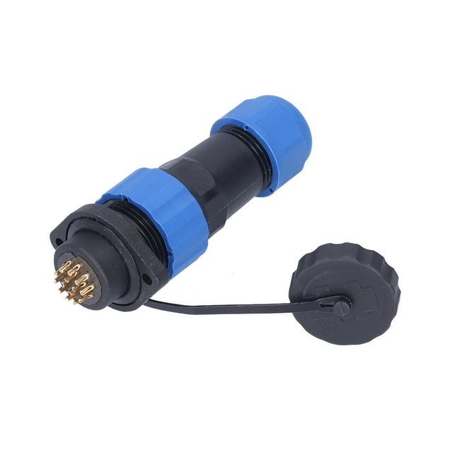 Waterproof Wire Plug, High Temperature Resistant Aviation Power Connector Insulation AC250V 5A IP68 Protection Copper Contacts For Electronic Equipments 8 Pin,9 Pin,10 Pin,12