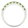 thumbnail image 5 of 0.63 ctw Wedding Band for Women - 18K White Gold Natural Peridot Stackable Eternity Ring, 5 of 6