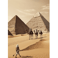 thumbnail image 4 of LUUFILx Egyptian Themed Desert Pyramid Scene Backdrop Banner Party Decorations, 4 of 8