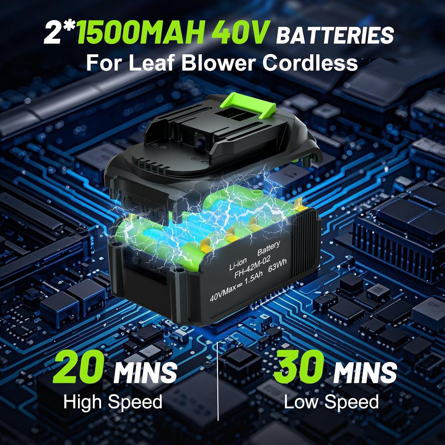 AP Leaf Blower Cordless,40V Electric Leaf Blower Cordless with 2 Batteries,Adjustable 300° Multi-Angle Rotation Nozzle 3 Speed Modes 500CFM/180MPH for Lawn Care,Patio, Dust, Leaves,Yard,Car,Gutter