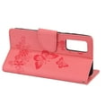 thumbnail image 3 of Samsung Galaxy S20 FE 5G Case with Hand Strap, Dteck Embossed Butterfly PU Leather Magnetic Flip Folio Wallet Case Built-in Card Holder Kick Stand Cover For Samsung Galaxy S20 FE 6.5 inch, Pink, 3 of 6