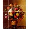 thumbnail image 1 of Ceramic Tile Mural-Johann Laurents Jensen Flowers Tile Mural Floor Remodel Decor. 48" w x 60" h using (20) 12 x 12 ceramic tiles, 1 of 3