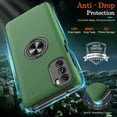 thumbnail image 4 of for Moto G 5G 2022 Case with HD Screen Protector, [Military Grade] Shockproof Protection Case with 360° Magnetic Built-in Ring Holder Kickstand Phone Case for Motorola Moto G 5G 2022, Green, 4 of 14