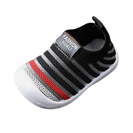 

Toddler Baby Boys Girls Shoes Children Cute Knitted Kids Sneakers Sneakers Non Lightweight Sneakers Walking Running School Shoes for Boys Girls Size 9-12 Months