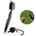 thumbnail image 2 of Cepillo para palos de golf y limpiador de ranuras. Mosquetón retráctil de aluminio con cremallera, ligero y elegante, diseño ergonómico, se fija fácilmente a la bolsa de golf., 2 of 8