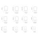 thumbnail image 3 of 24 Pcs French Tip Press On Nail Short False Nail Cats Eye Stick on Nail Autumn Winter Acrylic Nail for Party, 3 of 4