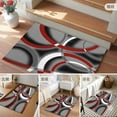 thumbnail image 6 of Modern Abstract Art Washable Area Rug&nbsp;2x3 ft Geometric Circle Red Grey Soft Rectangle&nbsp;Rugs for Living Room, Non Slip Carpet for Bedroom&nbsp;Entryway Dining Room, 6 of 9