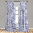 thumbnail image 2 of Floral Boho Window Curtains, Neutral Garden Scene Inspired Lilac Flowers Vintage Pattern Print, Lightweight Decor 2-Panel Set with Rod Pocket, Pair of - 28"x84", Pale Lavender Off White, by Ambesonne, 2 of 3