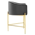 thumbnail image 2 of Modway Savour Tufted Performance Velvet Counter Stool, Gray, 2 of 2