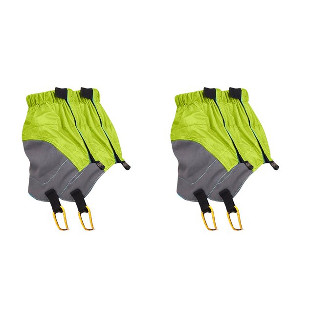 Polainas para piernas Advancent para correr a prueba de suciedad 20D recubiertas de silicona diseño de banda elástica ajustable Verde 2Conjunto