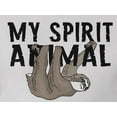 thumbnail image 4 of Old Glory Juniors Sloth My Spirit Animal Short Sleeve Graphic Crop Top T Shirt, 4 of 5
