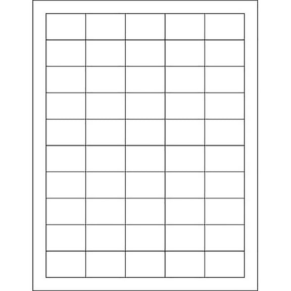 Box Partners Removable Rectangle Laser Labels 1 1/2" x 1" White 5000/Case LL260