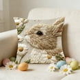 thumbnail image 5 of SLYNSHome Easter Throw Pillow Covers 18x18 Inch Spring Bunny Pillow Covers Embroidery Rabbit Floral Cushion Case for Home Sofa Living Room, 5 of 7
