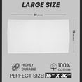 thumbnail image 3 of SupremePlus Premium Huck Towels 15" x 30" Window Commercial Lint-Free Multipurpose 100% Cotton Household Cleaning Cloths & Wipes, White, 100 Count, 3 of 9