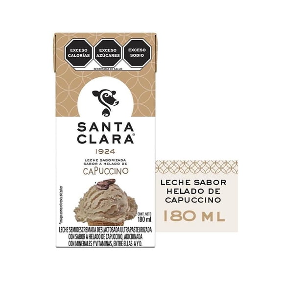 Leche Santa Clara sabor helado de capuccino 180 ml