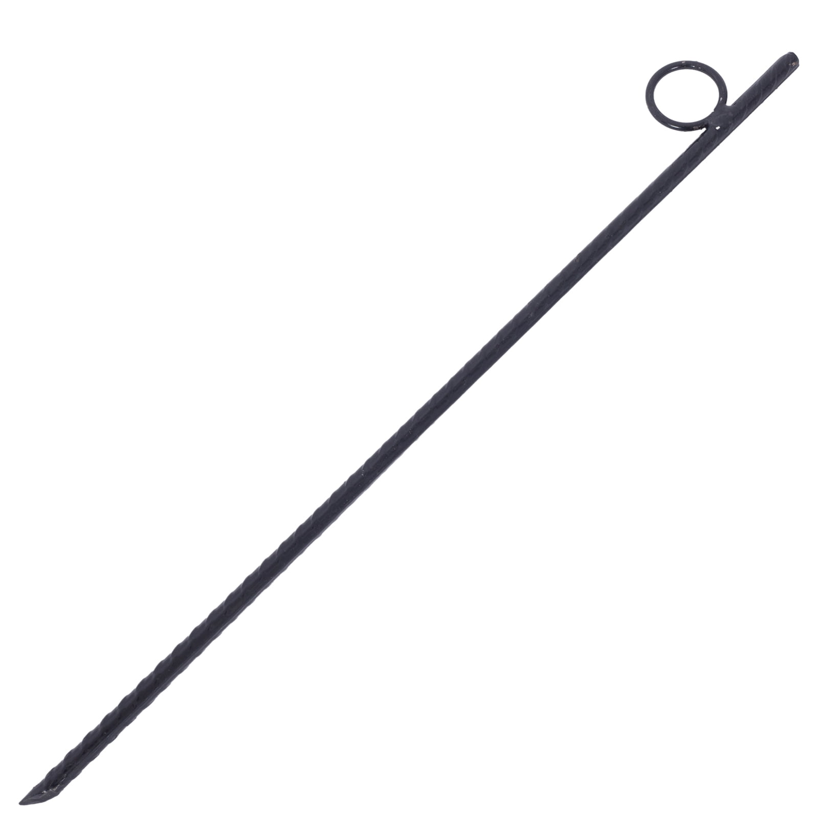 18" Heavy Duty Tent Stakes 6 Pack, Galvanized Steel Rebar Ground Anchors for Canopy, Camping, Tarp, Rust Resistant Metal Pegs with Loop for Ropes