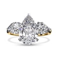 thumbnail image 2 of IGI Certified Lab Grown Diamond Ring | Center 11x7mm Pear Cut Three Stone Engagement Promise Rings For Women In 14k Solid Yellow Gold | F-G, VS-SI Quality (3.00 Ctw) Ring Size-6, 2 of 7