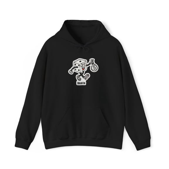 All My Homies Dice Baker Skateboard 2000s Vintage Classic Hoodie Print - M / Black