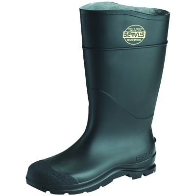 

CT Economy Knee Boots Plain Toe Size 10 16 in H PVC Black | Bundle of 5 Pairs