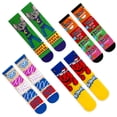 thumbnail image 2 of ODD SOX Big Kids 8-Pack Food-Themed Crew Socks Set, Colorful Snack Designs, Ages 7–10, Soft and Comfortable Gift, 2 of 5