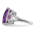 thumbnail image 4 of Sterling Silver Rhodium-plated Checker-Cut Amethyst Ring, 4 of 6