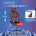 thumbnail image 4 of PayLessHere Racing Style Gaming Chair with Adjustable Pillows and Reclining Backrest for Unisex Gamers(Red), 4 of 7