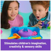 Kinetic Sand, SquishMotion Playset with 1lb Play Sand, Stamper & 5 Tools
