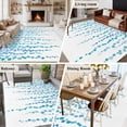 thumbnail image 5 of Area Rug for Living Room, Blue Polka Dots Non-Slip Indoor Ex Large Carpet for Bedroom/Dining Room, Watercolor Abstract Art Retro Washable Low-Profile Rectangle Floor Runner Rugs - 8 x 10 Ft, 5 of 8