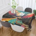 thumbnail image 2 of Yayeee Tablecloths for Rectangular Tables 54 x 54 inch Party Table Cover, Colorful Road, 2 of 6