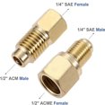 thumbnail image 3 of R12 R22 to R134a Adapters, R134A Refrigerant Tank Adapter Kit with Valve Core Remover, 1/4" Male to 1/2" Female, 1/4’’ SAE Female X 1/2’’ Male Refrigerant Tank Adapters, 3 of 8
