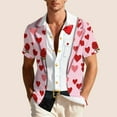 thumbnail image 5 of Stamzod Short Sleeve Shirts for Men Valentines Casual Funny Hawaiian Shirt Summer Vacation Beach Shirts for Men Pink B XL, 5 of 9