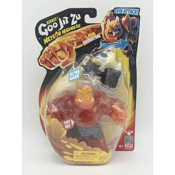 Heroes of Goo Jit Zu Meteor Madness Lava Rhinostone Action Figure
