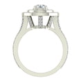 thumbnail image 3 of Round Cut Diamond Double Halo Split Shank Engagement Ring 1.80 CT TW 14K White Gold (G,I1), 3 of 5