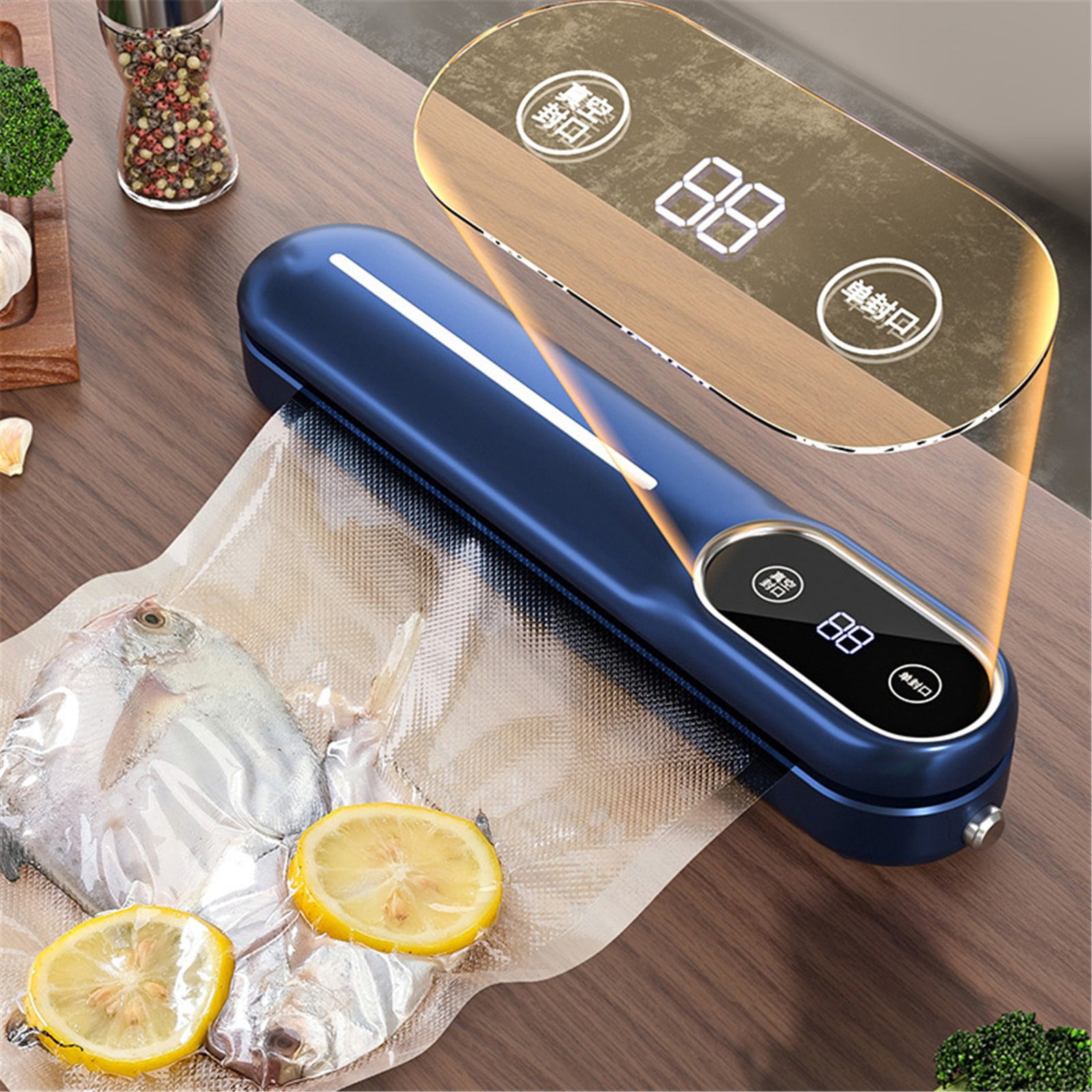 Ongmies 62Kpa Automatic Vacuum Sealer | for Dry & Moist Food Preservation | Includes 10 Bags & Led Status Lights