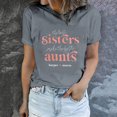 thumbnail image 2 of LYXSSBYX Womens T Shirts Graphic Tees Trendy Women's Letter Printed Short Sleeved Casual Loose Top Short Sleeved Round Neck Top/shirt, 2 of 6