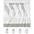 thumbnail image 5 of Sage Green Striped Wrap Around Bed Skirts for California King Bed 18" Drop,Bed Skirt with Adjustable Elastic Belt Dust Ruffle Bed Valance for Bedroom Hotel Modern Farmhouse Stripes Bed Frame Cover, 5 of 7