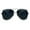 black, variant on Mirrored Futurism Vintage Style Aviator Luxury Chic Sunglasses Silver Smoke
