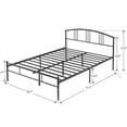 thumbnail image 4 of VECELO 3-Piece Bedroom Set with Full Size Metal Bed Frame and (Set of 2) 3-tier Brown Nightstand, 4 of 9