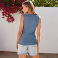 thumbnail image 4 of SUNBS Tank Tops for Women Summer Casual Camisole Tops Ribbed Sleeveless Henley Shirts Basic Clothing, 4 of 8