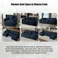 thumbnail image 4 of HSUNNS Chenille Oversized Sofa Chair, 35.43" Wide Accent Chairs for Living Room & Bedroom Modern Lounge Chair, Upholstered Mid-Century Reading Chair, Comfy Living Room Chair, Single Armchair, Blue, 4 of 11
