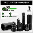 thumbnail image 6 of 3/8" Drive Impact Socket Set, 50-Piece Standard SAE (5/16 to 3/4 inch) and Metric (8-22mm) Size, 6 Point, Cr-V, 3/8-Inch Ratchet Handle, Extension Bar, Universal Joint, 6 of 9