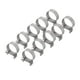 thumbnail image 4 of Mini Screw Hose Clip, Screw Hose Clamp Wide Applicable Range 304 Stainless Steel For Motor Vehicle For Petrochemical For Pharmaceutical, 4 of 8