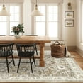 thumbnail image 3 of MJIAexp 8'x10' Moroccan Area Rug Washable Bedroom Rug Vintage Boho Area Rug Non-Slip Accent Throw Rug Stain Resistant Floor Carpet for Kitchen Entryway Living Room Office Floral Beige, 3 of 11