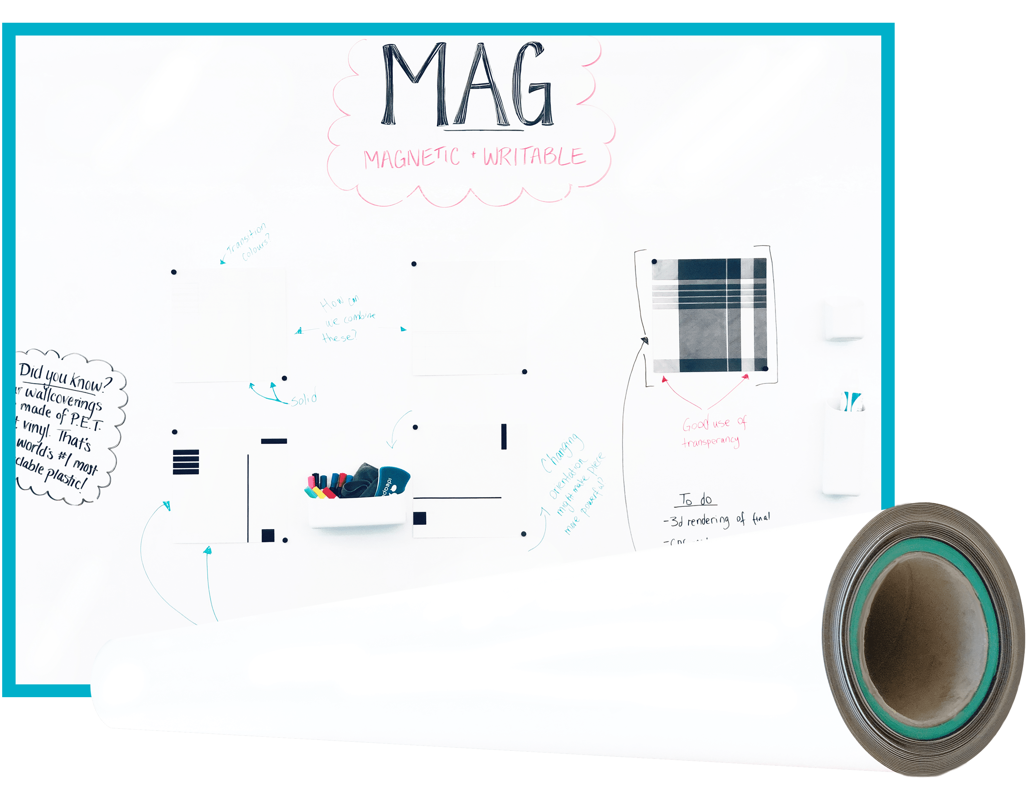 IdeaPaint MAG Magnetic Dry Erase Wallcovering - Walmart.com
