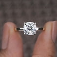thumbnail image 4 of Cora Jewellery 2.5CT Cushion Moissanite Solitaire Engagement Ring For Women, 14K White Gold, 4 of 6